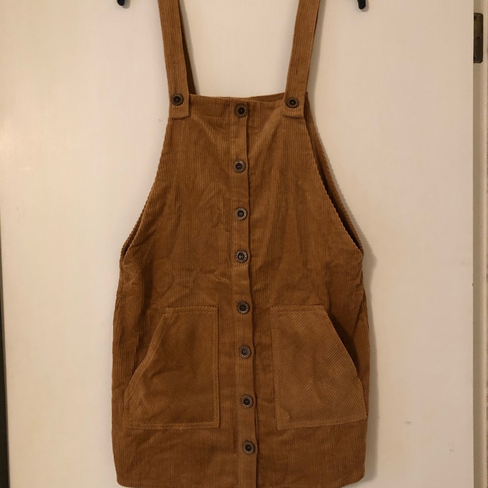 Forever 21 Mustard Corduroy jumper dress Size M